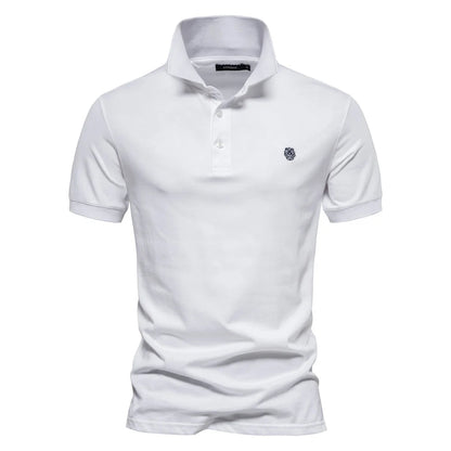 Men's Polo Shirt White 100% Cotton