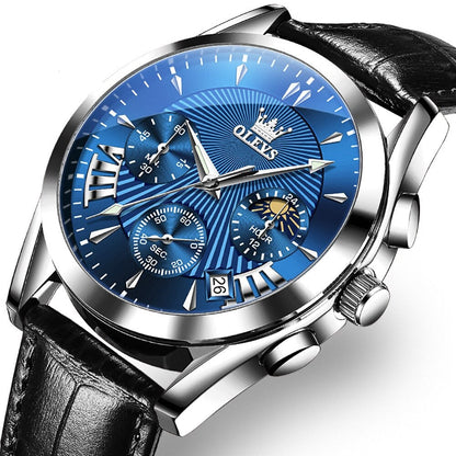 Men's Quartz Watch – Moon Phase Display