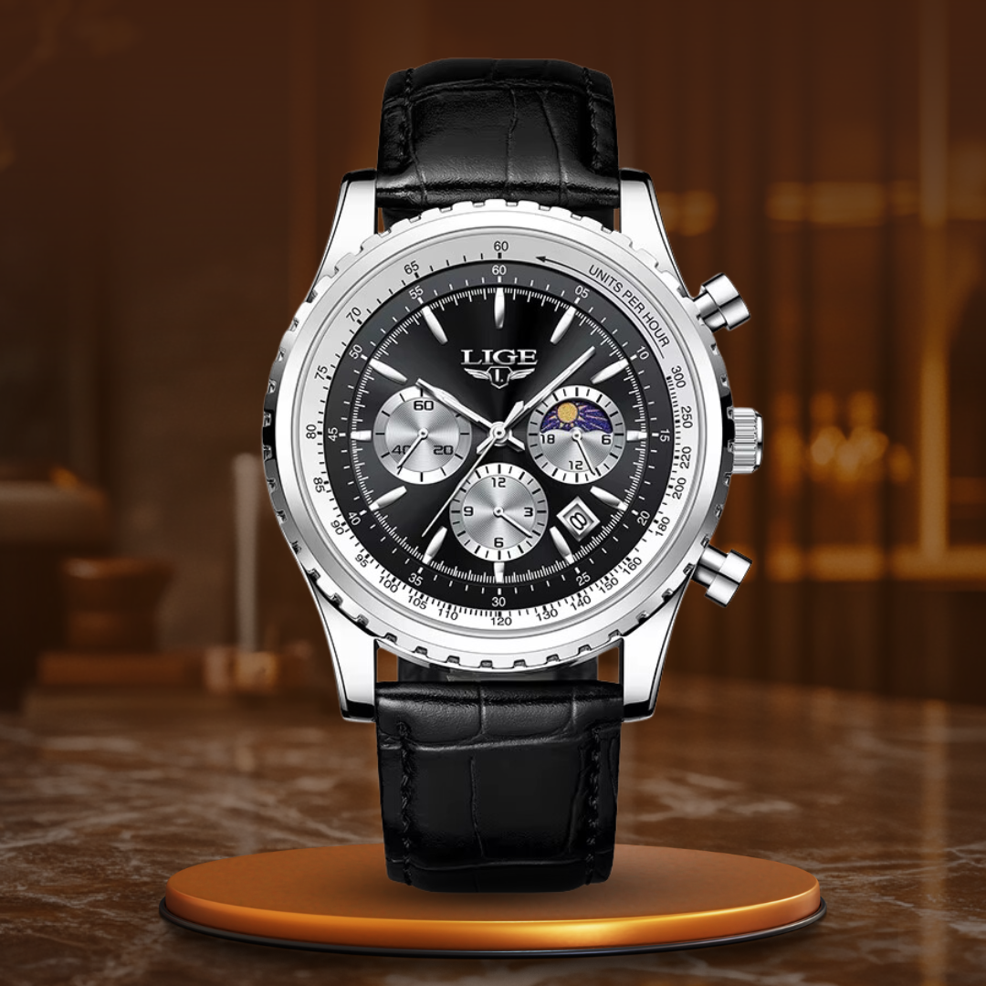 Men's Quartz Watch with Slim Strap, Waterproof Design, Luminous Hands, Shock Resistant – Elegant Timepiece for Any Occasion 3