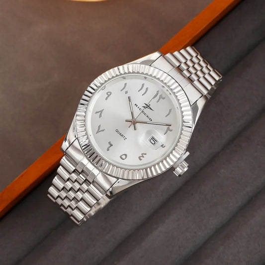 Men's Quartz Watch with Stainless Steel Band – Classic Casual and Sport Design 42mm Case