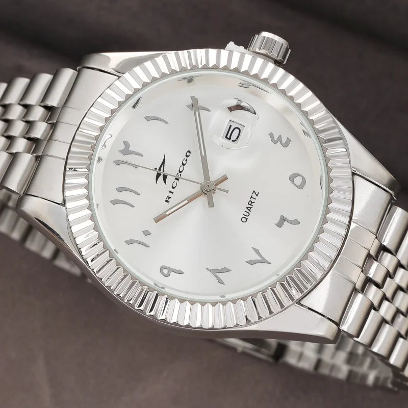 Men's Quartz Watch with Stainless Steel Band – Classic Casual and Sport Design 42mm Case