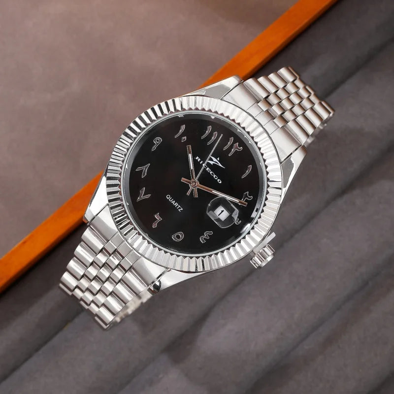 Men's Quartz Watch with Stainless Steel Band – Classic Casual and Sport Design 42mm Case