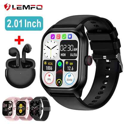 Men's Smart Watch Black Bluetooth Fitness Tracker Waterproof