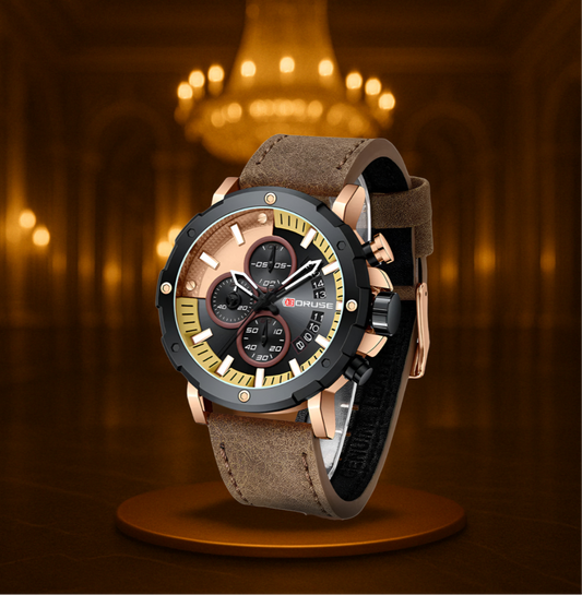 Men's Sport Watch Black Stainless Steel 47mm