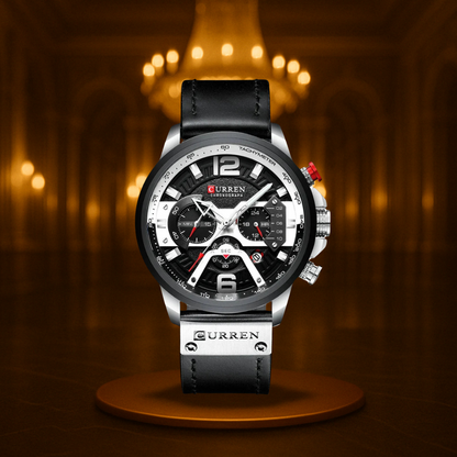 Men's Sports Watch Black Durable 48mm