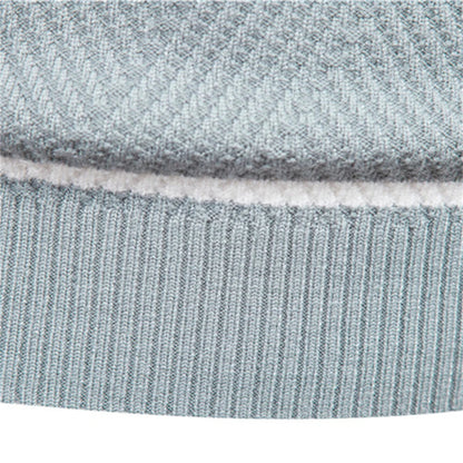 Men's Sweater Blue Striped Cotton Slim Fit 3
