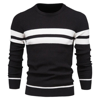 Men's Sweater Blue Striped Cotton Slim Fit 6