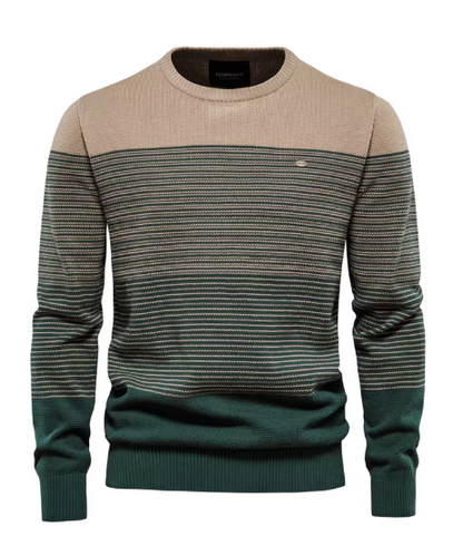 Men's Sweater Gray Cotton Blend Tailored Fit 1
