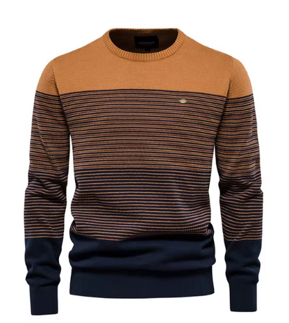 Men's Sweater Gray Cotton Blend Tailored Fit 2