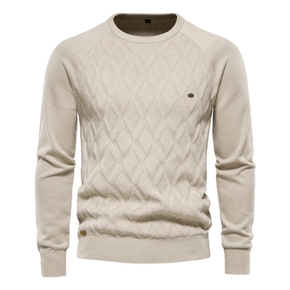 Men's Sweater Plaid Design Cotton Blend 0