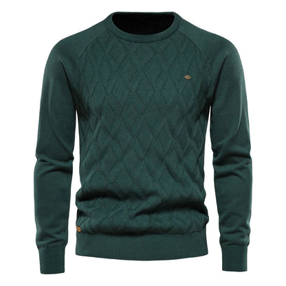 Men's Sweater Plaid Design Cotton Blend 2