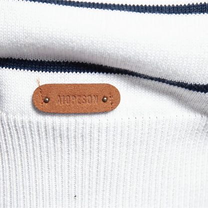 Men's Sweater Striped Design Blue Cotton 7