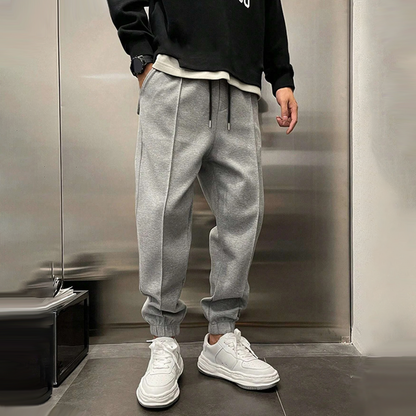 Men's Track Pants Black Durable Fabric 1