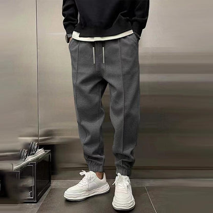 Men's Track Pants Black Durable Fabric 6