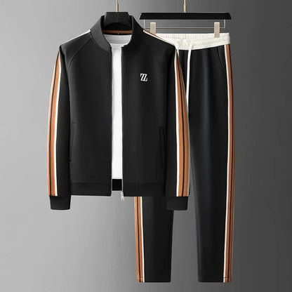 Men's Tracksuit Black Lycra Athletic Set