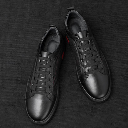Men's Trainers White Leather Italian Design