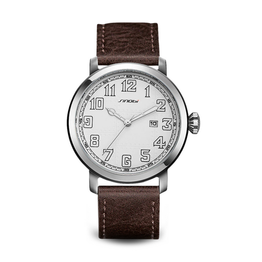 Men's Watch Black Leather 44mm Automatic