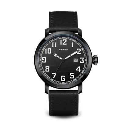 Men's Watch Black Leather 44mm Automatic