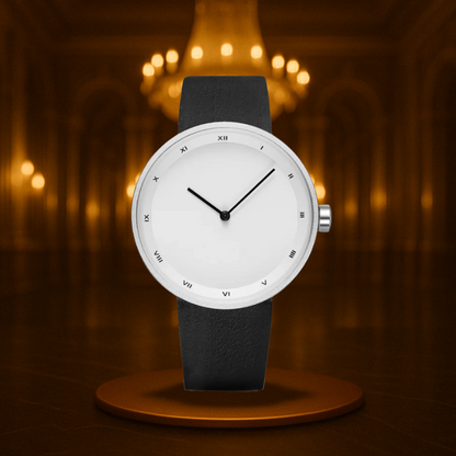 Men's Watch Black Minimalist Quartz 40mm