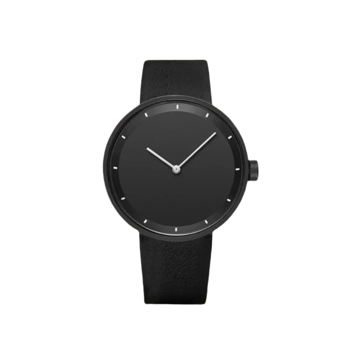 Men's Watch Black Minimalist Quartz 40mm