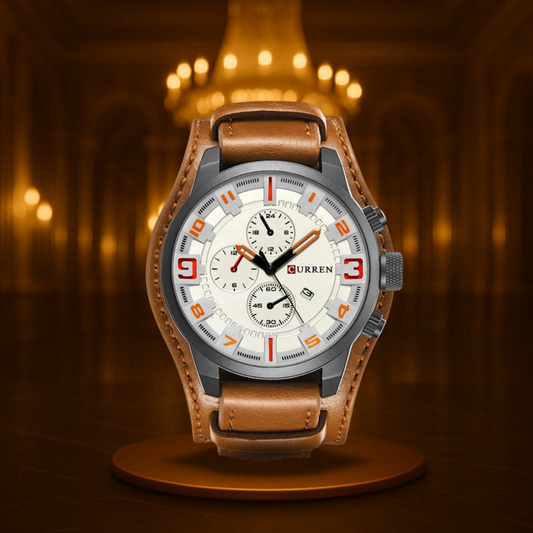 Men's Watch Black Quartz Military Sports 46mm