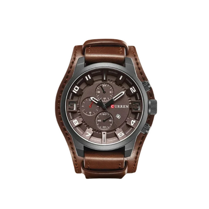 Men's Watch Black Quartz Military Sports 46mm