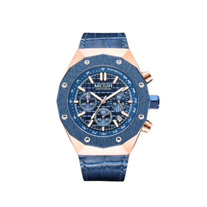 Men's Watch Black Stainless Steel 44mm Quartz Chronograph