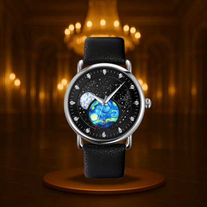 Men's Watch Black Stainless Steel Mechanical with Calendar Display