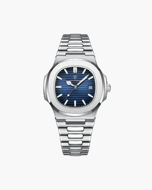 Men's Watch Black Stainless Steel Waterproof Classic 41mm