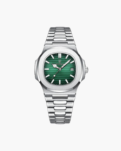 Men's Watch Black Stainless Steel Waterproof Classic 41mm