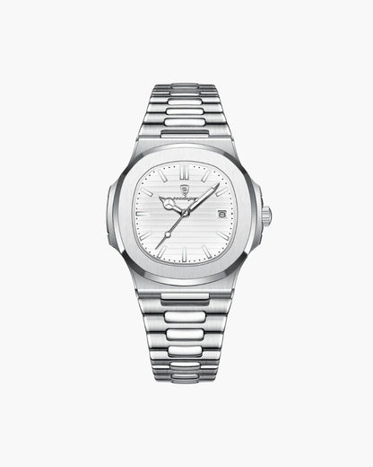 Men's Watch Black Stainless Steel Waterproof Classic 41mm