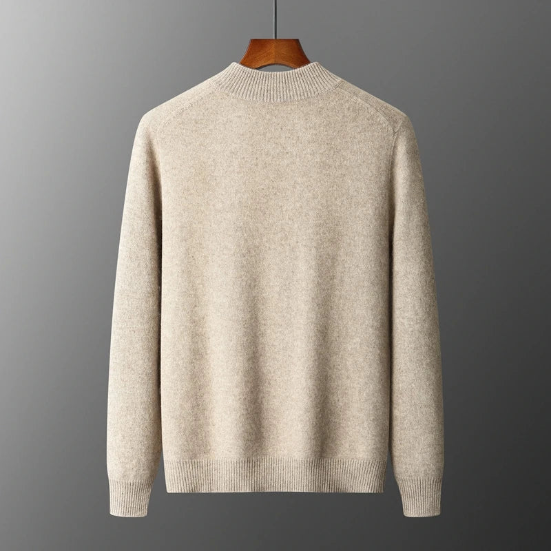 Men's Zip Up Cardigan Grey 100% Merino Wool 1