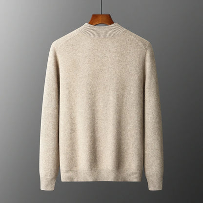 Men's Zip Up Cardigan Grey 100% Merino Wool 1