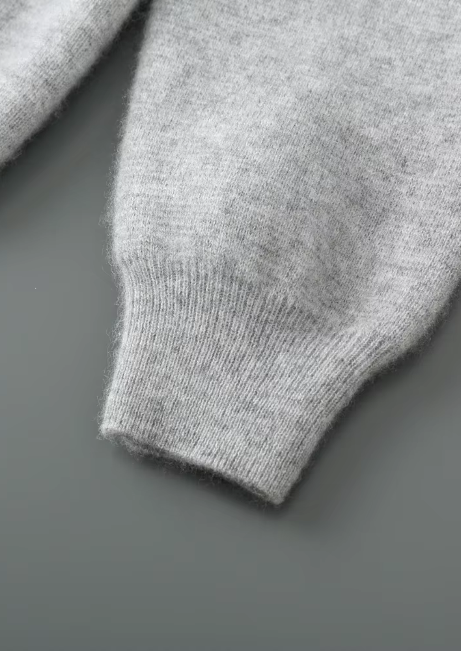 Men's Zipper Hoodie Grey Extra-Fine Merino Wool 8