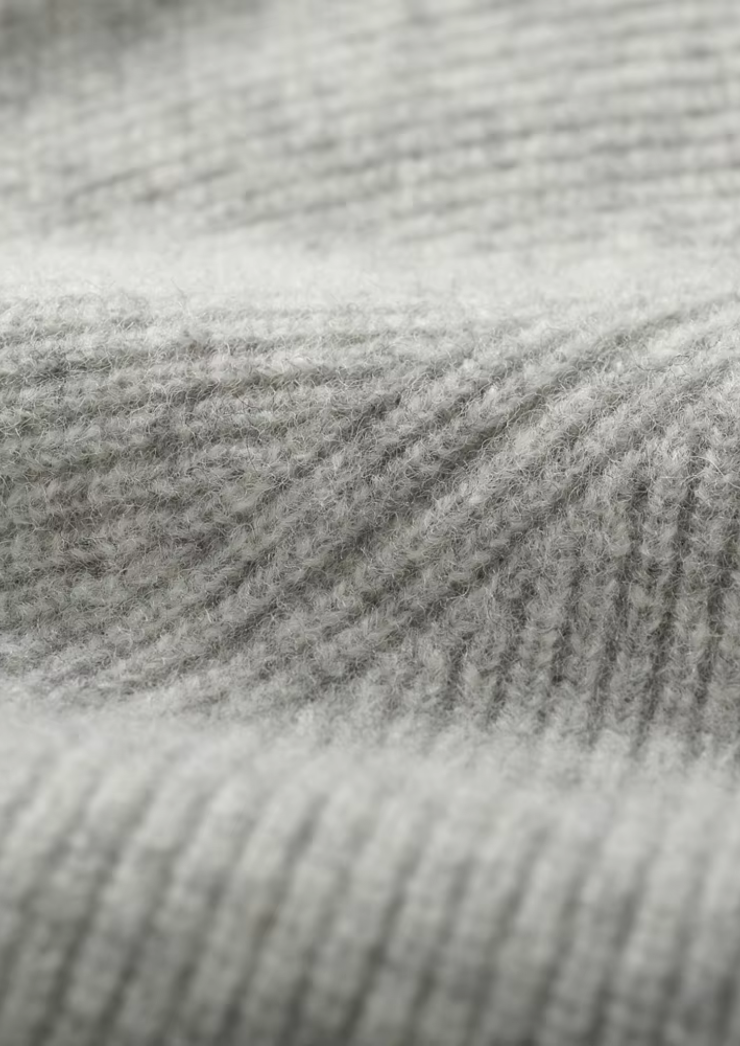 Merino Wool Ribbed Zip Hoodie Gray 100% Merino Wool 4