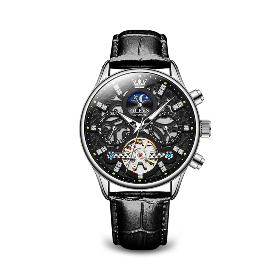 Midnight Chrome Edition Watch with Luminous Dial and Water Resistance – Motorhead Rebel Collection 11