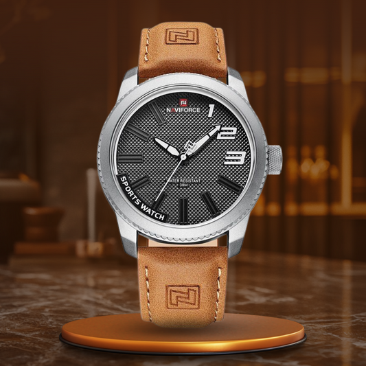 Military Shockproof Leather Watch with Water Resistance and Quartz Movement 0