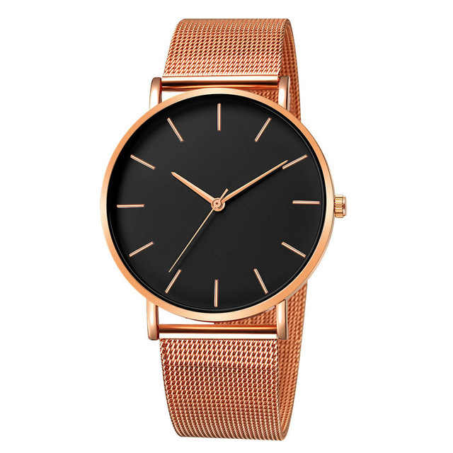 Minimalist Quartz Watch with Stainless Steel Mesh Strap – Sleek Design and Water Resistant 11