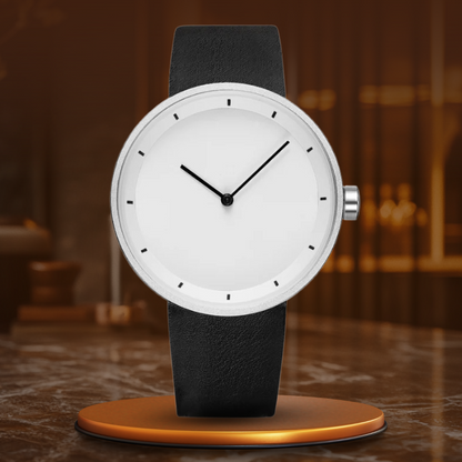 Minimalist Quartz Wrist Watch for Men – Slim Waterproof Design with PU Strap and Elegant Dial 15
