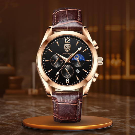 Modern Men's Watch with Quartz Movement, Luminous Functionality, Stainless Steel Case