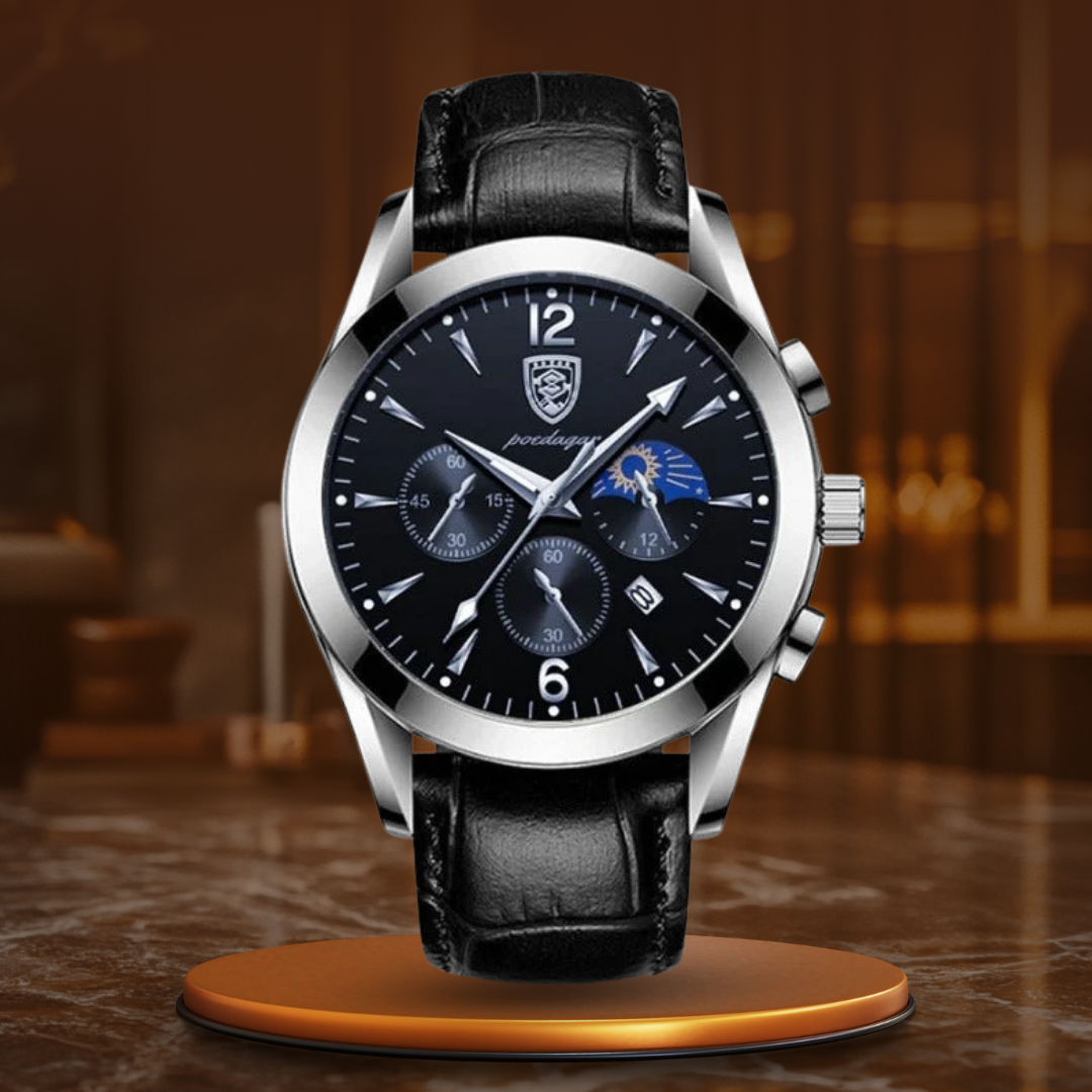 Modern Men's Watch with Quartz Movement, Luminous Functionality, Stainless Steel Case