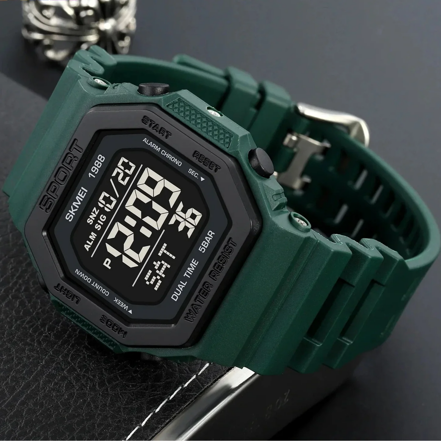 Multifunctional Military Digital Watch with LED Display and 30 ATM Water Resistance – Ideal for Outdoor Adventures 1
