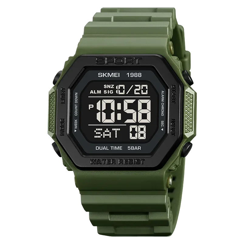 Multifunctional Military Digital Watch with LED Display and 30 ATM Water Resistance – Ideal for Outdoor Adventures 9