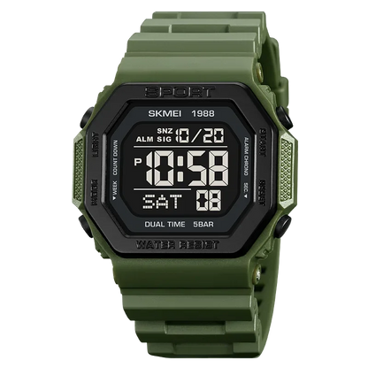 Multifunctional Military Digital Watch with LED Display and 30 ATM Water Resistance – Ideal for Outdoor Adventures 9