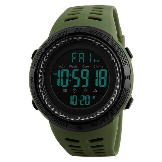 Multifunctional Waterproof Military Sports Watch with Digital Display and Shock Resistance 0