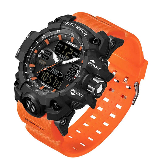 Premium Military Sports Watch with Dual Display, 50M Waterproof, Shock-Resistant Outdoor Timepiece 0
