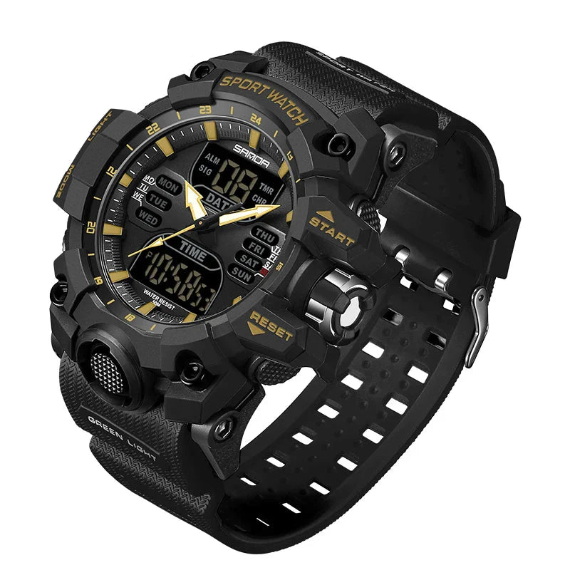 Premium Military Sports Watch with Dual Display, 50M Waterproof, Shock-Resistant Outdoor Timepiece 11
