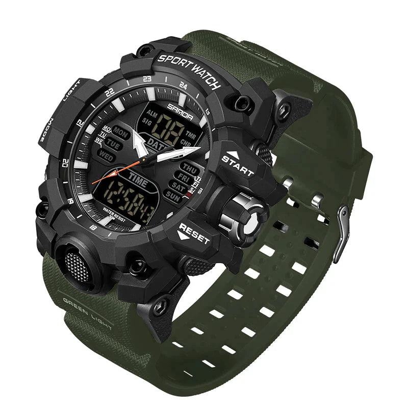 Premium Military Sports Watch with Dual Display, 50M Waterproof, Shock-Resistant Outdoor Timepiece 13