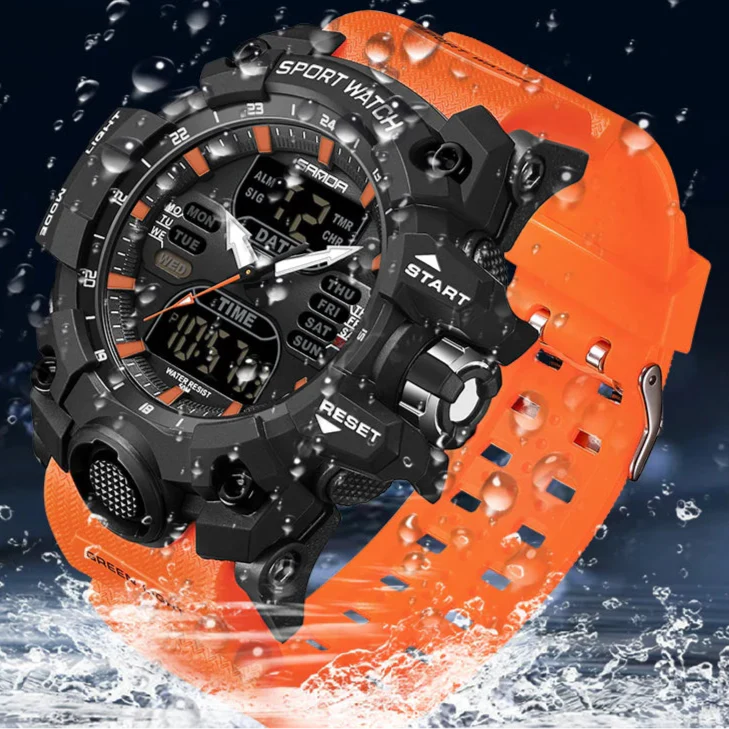 Premium Military Sports Watch with Dual Display, 50M Waterproof, Shock-Resistant Outdoor Timepiece 3