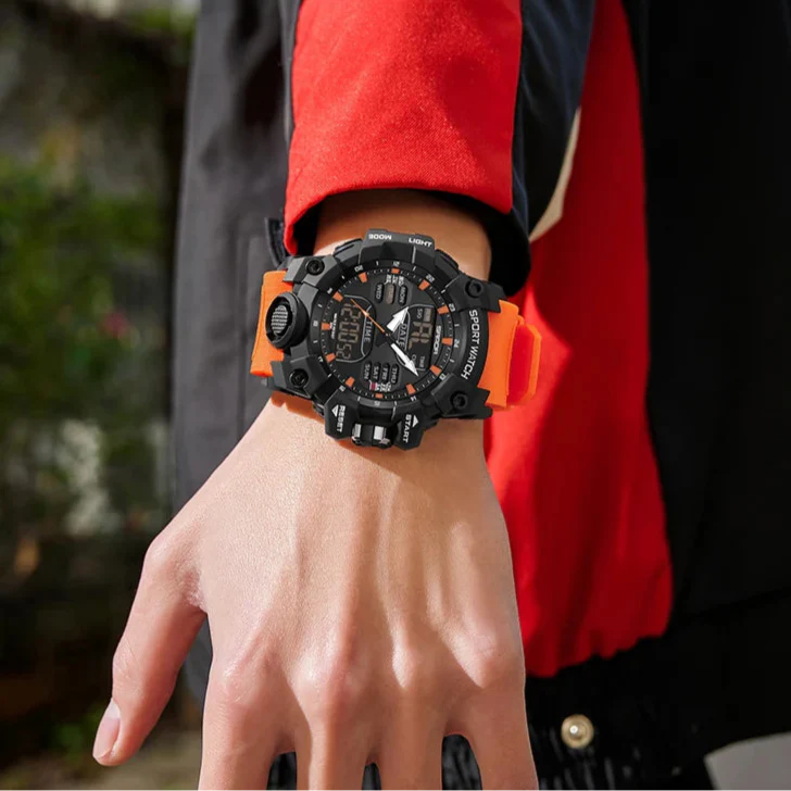 Premium Military Sports Watch with Dual Display, 50M Waterproof, Shock-Resistant Outdoor Timepiece 4